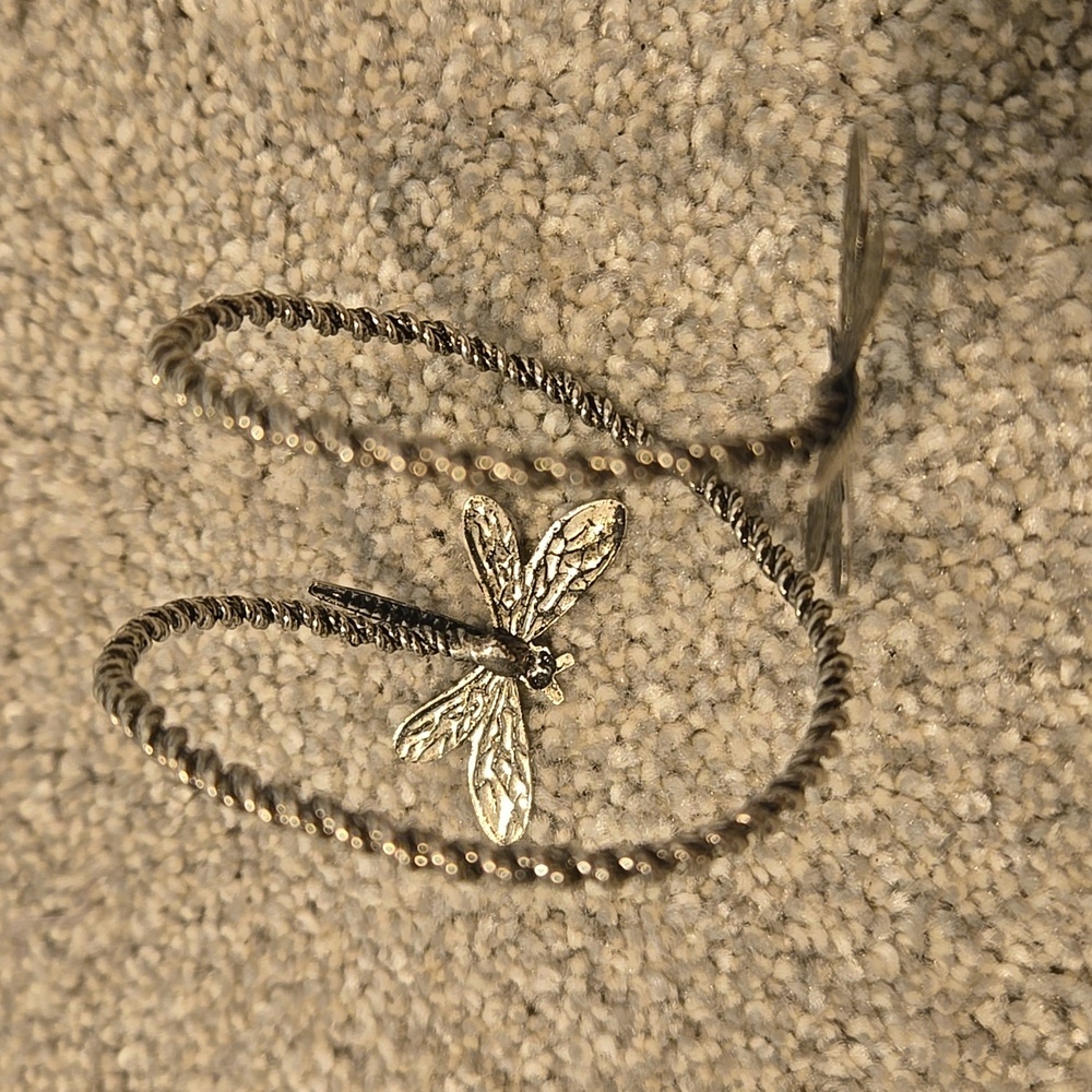 Metal Silver Color Dragonfly Wrap Bracelet - Picture 2 of 3